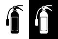Fire Extinguisher Silhouette Set Royalty Free Stock Photo