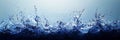 Horizontal Water Splash and Dynamic Wave on Gradient Background Royalty Free Stock Photo