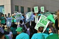 Striking hospital workers at UCLA Royalty Free Stock Photo