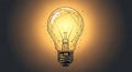 Glowing tech bulb idea network concept ON Royalty Free Stock Photo