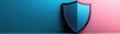 Blue Shield Security Protection Abstract Background Pink Blue Gradient Royalty Free Stock Photo
