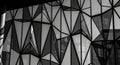 Stark black and white triangular building design Royalty Free Stock Photo