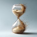 Hourglass with Dissolving Sand Time Concept Royalty Free Stock Photo
