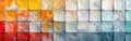 Colorful Grunge Glass Mosaic Tile Wall Texture - AI Generated Abstract Square Mirror Background Banner Panorama Royalty Free Stock Photo
