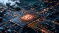 Exploring the Future of Technology: A Glowing Computer Processor Signifying Advancements in Artificial Intelligence and AI