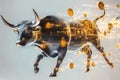 Dynamic Futuristic Bull Symbolizing Energy and Potential