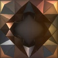 AI-Generated Image: Geometric Pattern with Triangles Forming a Central Diamond Royalty Free Stock Photo