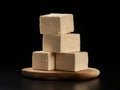 Unveiling the Art of Tofu: An Intriguing Stacked Trio Masterpiece