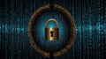 Giant Keyhole in Center of Vast Digital Matrix