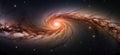 A striking image of the milky way galaxy, with its spiral arms and colorful nebulae visible against the dark expanse of