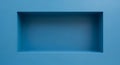 Deep blue geometric recessed wall shelf design Royalty Free Stock Photo