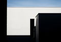 Minimalist Architecture Abstract Geometric Forms, Shadow and Light, Modern Building, Design Royalty Free Stock Photo