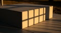 Geometric Shadows on a Concrete Block Royalty Free Stock Photo