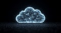Abstract digital cloud network glowing graphic Royalty Free Stock Photo