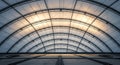 Modern Arched Ceiling with Translucent Panels and Warm Light Royalty Free Stock Photo