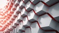 Striking Modern Architecture Abstract Background with Hexagonal Shapes
