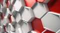 Striking Modern Architecture Abstract Background with Hexagonal Shapes