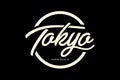 Tokyo Lettering Logo Design Royalty Free Stock Photo