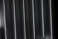 Striking monochrome image of metal textures of a heat sink fin Royalty Free Stock Photo