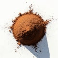 Conical Pile of Cocoa Powder Overhead Royalty Free Stock Photo