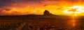 Panoramic American Nature Landscape View of the Dry Desert