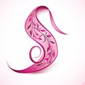 Striking Pink Ribbon on White Background A Dramatic and EyePopping Effect Royalty Free Stock Photo