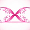 Striking Pink Ribbon on White Background A Dramatic and EyePopping Effect Royalty Free Stock Photo