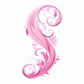 Striking Pink Ribbon on White Background A Dramatic and EyePopping Effect Royalty Free Stock Photo