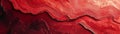 Striking red geometric layers with abstract topographic design