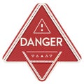 Red Triangle Danger Sign Warning Label Hazard Alert Safety Icon Caution Symbol Graphic Design Royalty Free Stock Photo