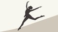 Striking Silhouette of Dynamic Dancer in Motion, vector design Generative AI Royalty Free Stock Photo