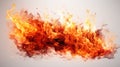 Dramatic Burning Fire on a Solid Background, Capturing the Fiery Intensity and Power of This Element in Motion