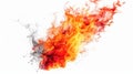Dramatic Burning Fire on a White Background, Capturing the Fiery Intensity and Power of This Element in Motion