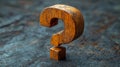 A striking supermacro image of a question mark, designed with minimalist precision. Generatice AI