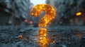 A striking supermacro image of a question mark, designed with minimalist precision. Generatice AI