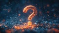 A striking supermacro image of a question mark, designed with minimalist precision. Generatice AI