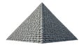 Isolated grey cobblestone pyramid on white background Royalty Free Stock Photo