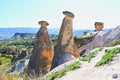 Striking Twin Fairy Chimneys Cappadocia landscape Turkey Royalty Free Stock Photo