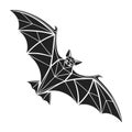 Geometric Bat: Low Poly Vector Graphic Royalty Free Stock Photo