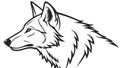 Fierce Wolf Profile, Iconic Wildlife, Forest Hunter, vector design Generative AI Royalty Free Stock Photo