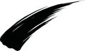 Dynamic Black Brush Stroke Vector Element Royalty Free Stock Photo