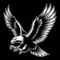 Powerful Flying Eagle Mascot Vector Illustration Royalty Free Stock Photo
