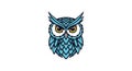 Stylized Owl Mascot Vector Illustration Royalty Free Stock Photo
