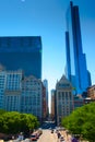 Striking view of Chicago city skyscrapers