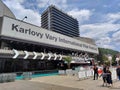 Striking view of Hotel Thermal during the vibrant 57th Karlovy Vary International Film Festival Royalty Free Stock Photo