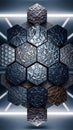 Hexagonal Texture Mosaic Royalty Free Stock Photo