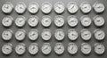 Global Time Zones World Clocks Collection, International Time and Travel Concept Royalty Free Stock Photo
