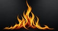 Intense fiery blaze on a textured dark background Royalty Free Stock Photo