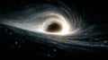 A striking visual inspired by the cosmic force of GargantuaÃ¢â¬\'a massive, bright white-black hole in the midst of collapsing Royalty Free Stock Photo