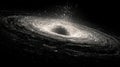 A striking visual inspired by the cosmic force of GargantuaÃ¢â¬\'a massive, bright white-black hole in the midst of collapsing Royalty Free Stock Photo